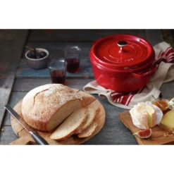 Staub Gietijzeren Braadpan 24 Cm / 3,8 L, Rond, Kersenrood 11 Staub Gietijzeren Braadpan 24 Cm / 3,8 L, Rond, Kersenrood -Heet Kook Verkoop 000017827