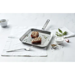 Demeyere Grillpan 24 X 24 Cm 8 Demeyere Grillpan 24 X 24 Cm -Heet Kook Verkoop 000022692