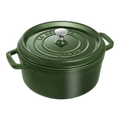 Staub Gietijzeren Braadpan 24 Cm / 3,8 L, Rond, Basilicum
