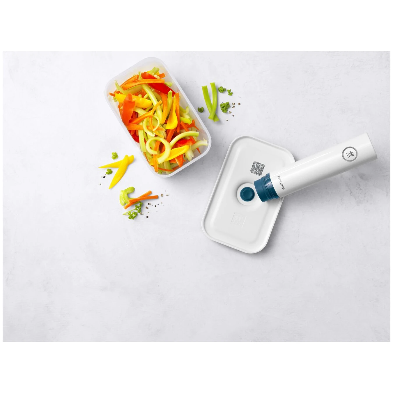 Zwilling Vacuümdoos M, Kunststof, Semitransparan-La-Mer Blauw 6 Zwilling Vacuümdoos M, Kunststof, Semitransparan-La-Mer Blauw - Afbeelding 4