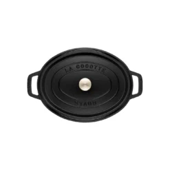 Staub Gietijzeren Braadpan 33 Cm / 6,75 L, Ovaal, Zwart -Heet Kook Verkoop 40500 231 0 3