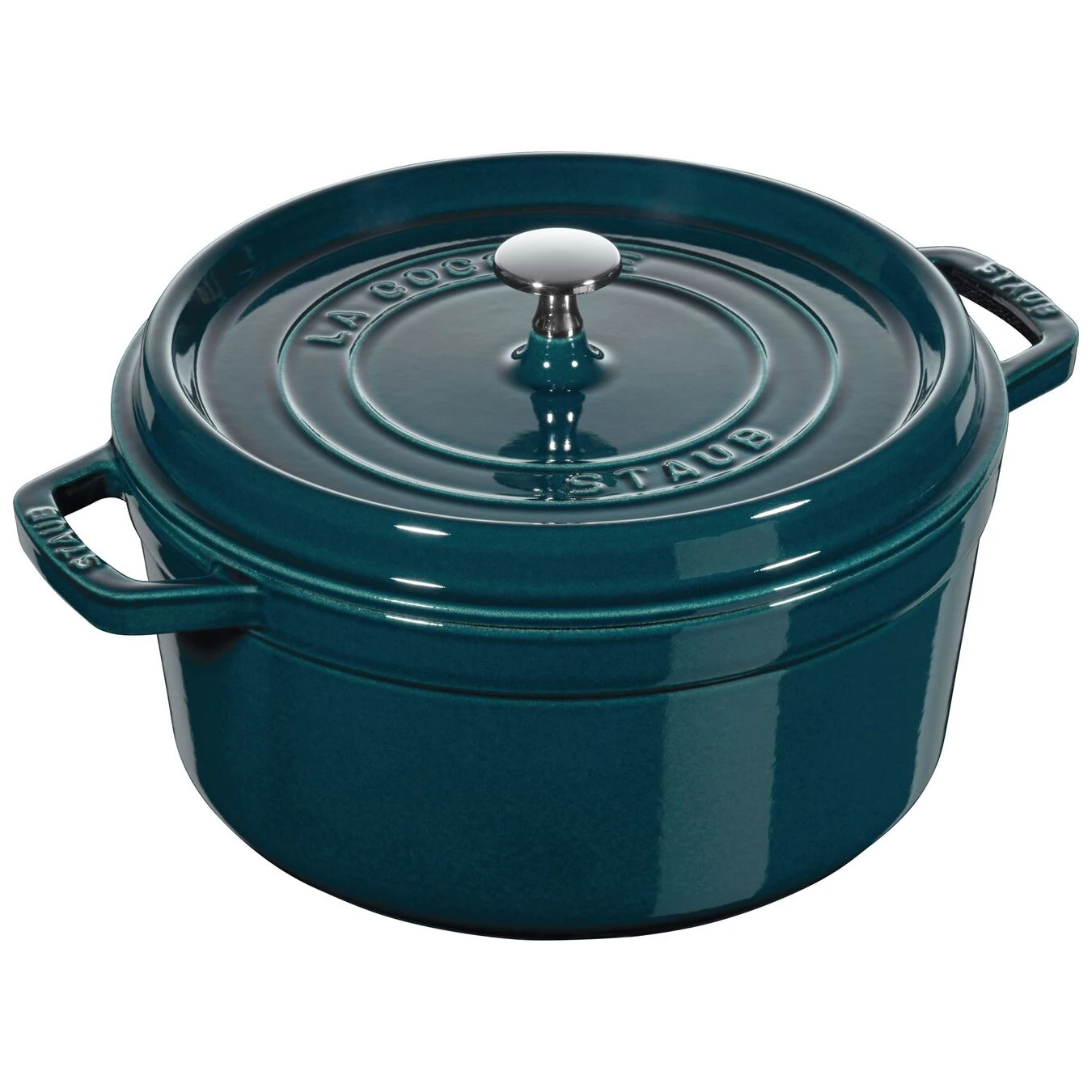 Staub Gietijzeren Braadpan 28 Cm / 6,75 L, Rond, La-mer 3 Staub Gietijzeren Braadpan 28 Cm / 6,75 L, Rond, La-mer