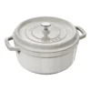 Staub Gietijzeren Braadpan 24 Cm / 3,8 L, Rond, White Truffle 2 Staub Gietijzeren Braadpan 24 Cm / 3,8 L, Rond, White Truffle -Heet Kook Verkoop 40501 412 0 1
