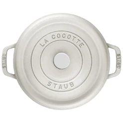 Staub Gietijzeren Braadpan 24 Cm / 3,8 L, Rond, White Truffle -Heet Kook Verkoop 40501 412 0 3