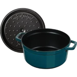 Staub Gietijzeren Braadpan 28 Cm / 6,75 L, Rond, La-mer 12 Staub Gietijzeren Braadpan 28 Cm / 6,75 L, Rond, La-mer -Heet Kook Verkoop 40501115 5
