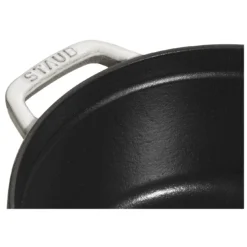 Staub Gietijzeren Braadpan 28 Cm / 6,75 L, Rond, White Truffle -Heet Kook Verkoop 40501414 4