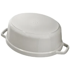 Staub Gietijzeren Braadpan 31 Cm / 5,5 L, Ovaal, White Truffle -Heet Kook Verkoop 40501416 4