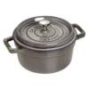 Staub Gietijzeren Braadpan 22 Cm / 2,5 L, Rond, Grafietgrijs -Heet Kook Verkoop 40509 304 0 1 1