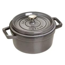 Staub Gietijzeren Braadpan 20 Cm / 2,2 L, Rond, Grafietgrijs