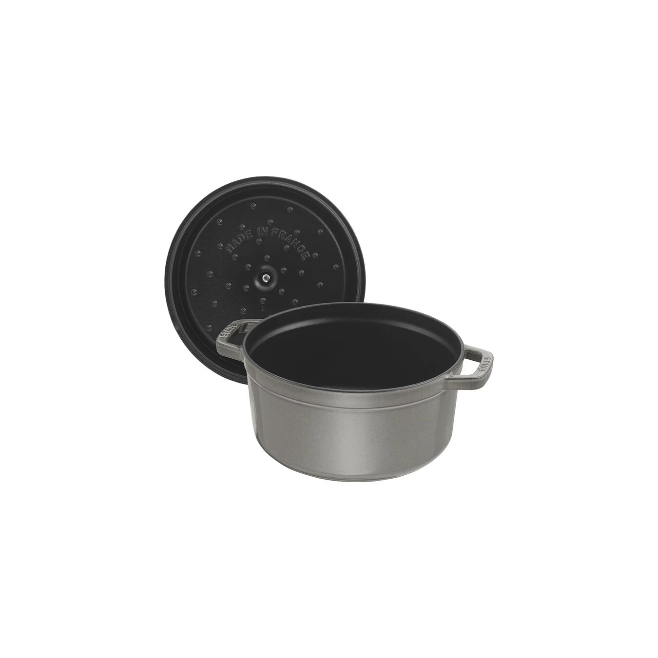 Staub Gietijzeren Braadpan 16 Cm / 1,25 L, Rond, Grafietgrijs 4 Staub Gietijzeren Braadpan 16 Cm / 1,25 L, Rond, Grafietgrijs - Afbeelding 2