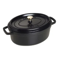 Staub Gietijzeren Braadpan 29 Cm / 4,25 L, Ovaal, Zwart