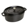 Staub Gietijzeren Braadpan 33 Cm / 6,75 L, Ovaal, Zwart