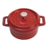 Staub Mini Braadpan 10 Cm / 250 Ml, Rond, Kersenrood -Heet Kook Verkoop 40509 799 0 1