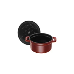 Staub Mini Braadpan 10 Cm / 250 Ml, Rond, Grenadine Rood -Heet Kook Verkoop 40509 805 0 5