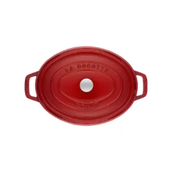Staub Gietijzeren Braadpan 27 Cm / 3,25 L, Ovaal, Kersenrood -Heet Kook Verkoop 40509 830 0 2