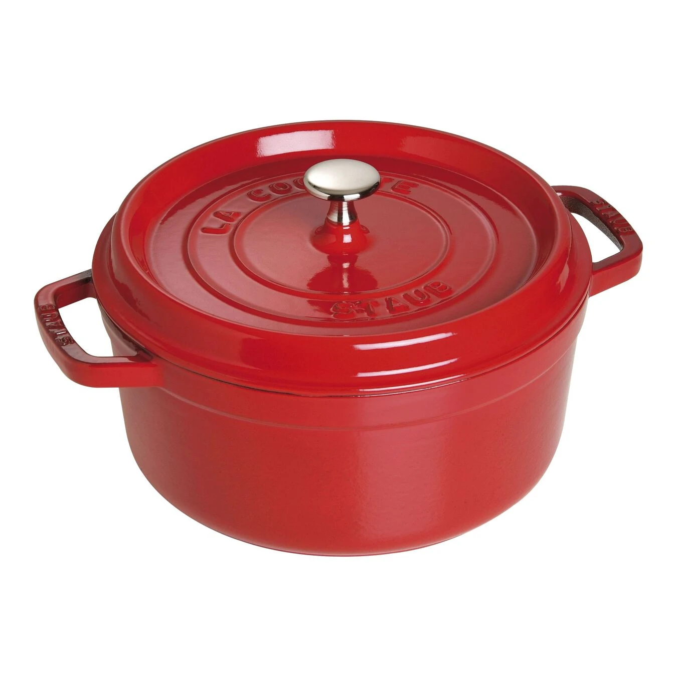 Staub Gietijzeren Braadpan 26 Cm / 5,25 L, Rond, Kersenrood 3 Staub Gietijzeren Braadpan 26 Cm / 5,25 L, Rond, Kersenrood