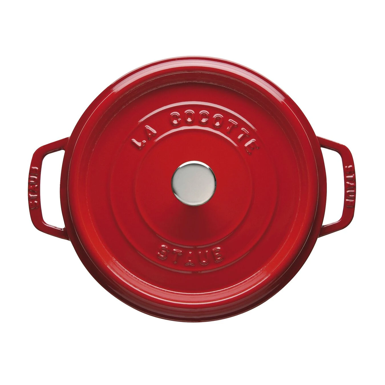 Staub Gietijzeren Braadpan 24 Cm / 3,8 L, Rond, Kersenrood 4 Staub Gietijzeren Braadpan 24 Cm / 3,8 L, Rond, Kersenrood - Afbeelding 2