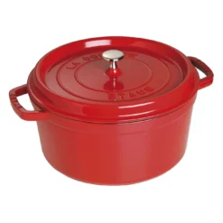 Staub Gietijzeren Braadpan 28 Cm / 6,75 L, Rond, Kersenrood