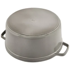 Staub Gietijzeren Braadpan 30 Cm / 8,4 L, Rond, Grafietgrijs -Heet Kook Verkoop 40509 862 0 000000885