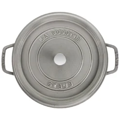 Staub Gietijzeren Braadpan 30 Cm / 8,4 L, Rond, Grafietgrijs -Heet Kook Verkoop 40509 862 0 000000887