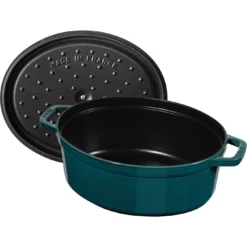Staub Gietijzeren Braadpan 31 Cm / 5,5 L, Ovaal, La-mer -Heet Kook Verkoop 40510 598 0 5