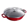 Staub Wok Met Glazen Deksel 30 Cm, Kersenrood -Heet Kook Verkoop 40511 345 0 3