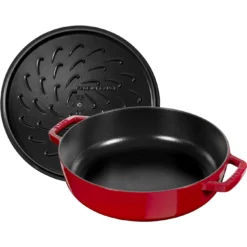 Staub Sauteerpan Chistera 28 Cm / 3,7 L, Kersenrood -Heet Kook Verkoop 40511 474 0 2 1