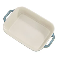 Staub Ovenschaal 27 Cm, Rechthoekig, Antiek Turquoise