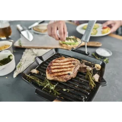 Staub Grillpan Met Schenktuit 24 X 24 Cm, Zwart -Heet Kook Verkoop 424418857