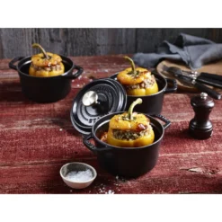 Staub Gietijzeren Braadpan 12 Cm / 400 Ml, Rond, Zwart -Heet Kook Verkoop 424422428