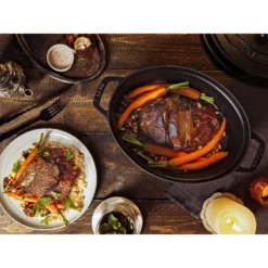 Staub Gietijzeren Braadpan 33 Cm / 6,75 L, Ovaal, Zwart -Heet Kook Verkoop 424423885