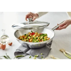 Demeyere Wok Met Glazen Deksel 30 Cm -Heet Kook Verkoop 750047569