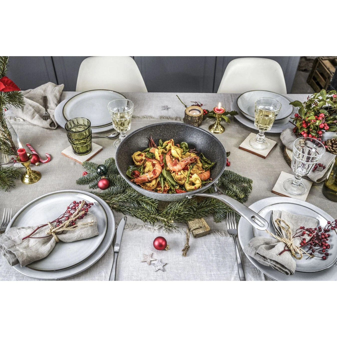 Ballarini Wok Granitium Titanium Extreme 30 Cm 5 Ballarini Wok Granitium Titanium Extreme 30 Cm - Afbeelding 3