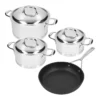 Demeyere Potten- En Pannenset, 7-delig -Heet Kook Verkoop SET41104 Atlantis7 cooking pot set plus free pan