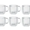 Zwilling Dubbelwandig Cappuccinoglazen Set, 6-delig -Heet Kook Verkoop set zw sorrento cappuccino glazen met oor 39500 113 0